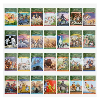 28 Knihy/Set Magic Tree House 1-28 anglický Čítanie Kníh detská angličtina Kapitola Most Knihy