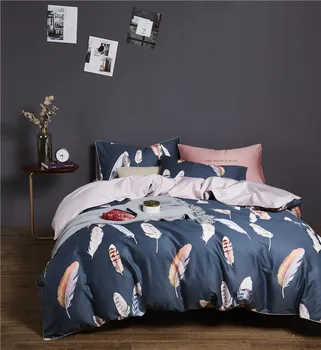 29Color 4/6Pcs Luxusná posteľná bielizeň z Egyptskej Bavlny Nastaviť Kráľovná King size Svetlé Flamingo Leaf Perinu Posteľ list nastaviť Vybavené list