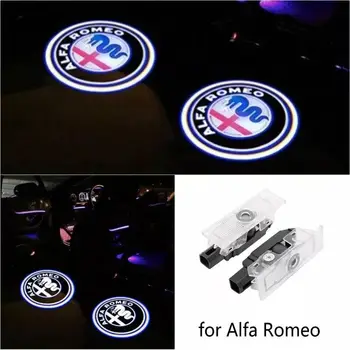 2ks LED Dvere Auta Vitajte Svetlo Laserový Projektor Logo Ghost tieň Na Alfa Romeo 159 Giulietta Giulia Mito Stelvio Brera, Spider