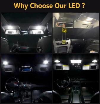2ks LED Interiér Slnečná Clona Zrkadlo na líčenie Ľahké Čítanie Svetlá Pre VW Tiguan Scirocco 3 Touran Chrobák Sharan 2 GOLF Passat CC