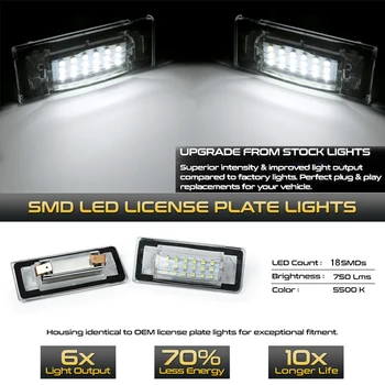 2ks LED Licenčné Číslo Doska Svetlo Svetlá Pre Audi TT MK1 Audi TT 8N Roadster 8N9 Audi TT Coupe 8N3 Číslo Lampy Auto Príslušenstvo
