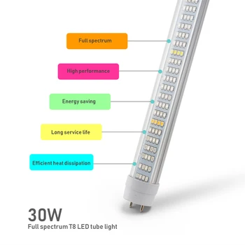 2KS LED Rásť Svetlo celé Spektrum T8 Trubice 60 CM Vnútorné zariadenia na Čítanie Hydroponické Skleníkových LED Rast Tyče pre Rastliny a Kvety