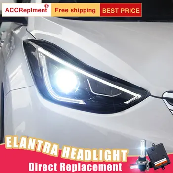 2ks LED Svetlomety Pre Hyundai Elantra 2013-2016 led auto svetlá Angel eyes xenon HID AUTA Hmlové svetlá LED Svetlá pre Denné svietenie