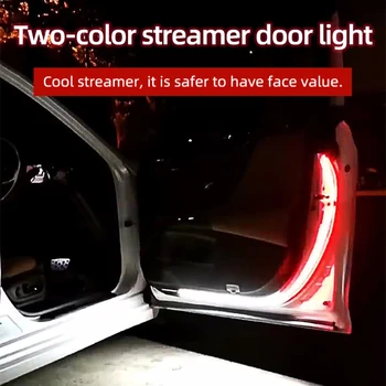 2ks/set Autá, Dvere, Svetlá Otvorenie Výstražné LED Žiarovky Pásy Blesk Bliká Anti Zadné-end Kolízie Bezpečnosti Auto Príslušenstvo