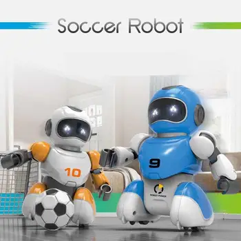 2ks/Set Cartoon Elektrické Diaľkové Ovládanie Hudby Tanec Futbal Bitka Robot Hračka Pre Deti, Deti Hračky