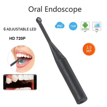 2MP 720P Intraoral Zubné HD Endoskopu 6 LED Endoscopio USB Kontroly Ústne Real-time Video Skontrolovať Zub Endoscopica Fotoaparát