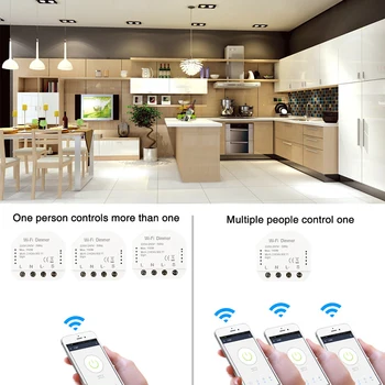 2pc DIY Smart WiFi Svetelný LED Dimmer Prepínač Inteligentný Život/Tuya APLIKÁCIU Diaľkové Ovládanie, 1/2 Way Switch, Pracuje s Alexa Echo Domovská stránka Google
