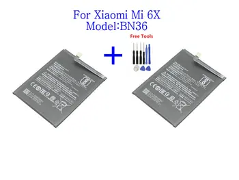 2x 3010mAh Náhradné batérie pre Xiao Mi 6X BN36 Výmena Batérie Pre Xiao Mi 6X BN36 Batérie + Nástrojov pre Opravy kit