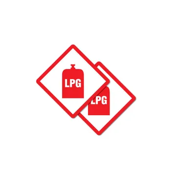 2X 7 CM*7 CM Upozornenie Creative Vozidla Nálepkou LPG Nebezpečenstvo Odtlačkový PVC