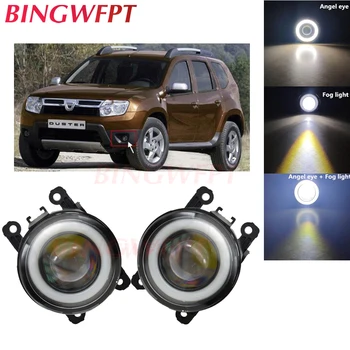 2x Auto Príslušenstvo LED Hmlové Svetlo Anjel Oko s Skla len pre Renault Duster Pre Dacia Duster Logan Sandero 2004-
