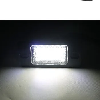 2x Biele 18SMD 12V LED špz Osvetlenie Lampa Nastavenie Zostáv pre Porsche Cayenne 955 957 pre Touareg Mk1 Tiguan