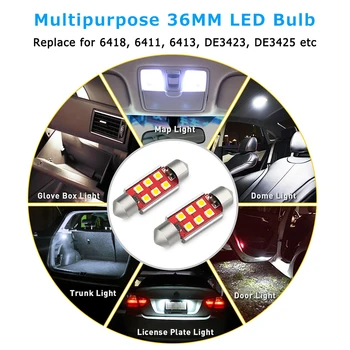 2x C5W LED CANBUS Žiarovka Vlkovcový 36 mm 41mm Vozidlo Osvetlenie Interiéru Stropné Lampa na Čítanie Pre Ford focus 3 MK2 Fusion Uniknúť Expedície