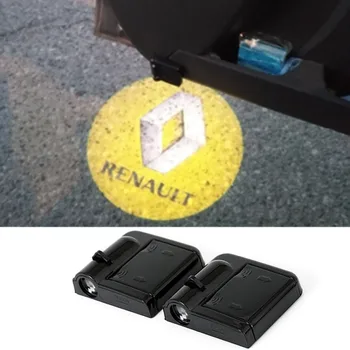 2X LED, 3D Dvere Auta Logo Projektor Svetlo Na Renault Euro Clio Toaletný Kangoo Express Koleos Laguna Logan Megane Safrane Sandero
