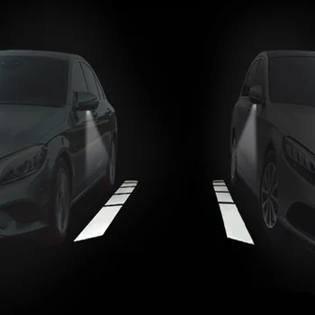 2X LED Spätné Zrkadlo Svetlo Na Mercedes W205 C200 W213 E300 W253 GLC250 Auto Okolia Vitajte Koberec Svetlo 3D Laserový Projektor