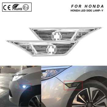 2x Za 2016 2017 2018 2019 2020 2021 Honda Civic OEM Strane Blatník Značku polohové svetlá+Dve žiarovky Jasné/Dym biele svetlo