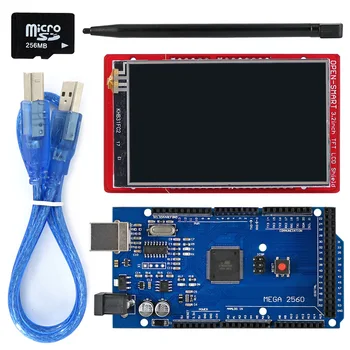 3.2 palcový TFT LCD Displej modul Touch Screen Shield Auta na palube snímač teploty + Dotykové Pero / TF karty /Mega2560 pre Arduino