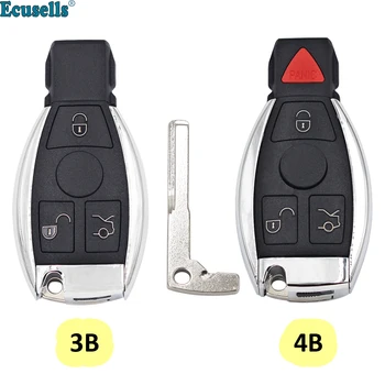 3/4 Tlačidlo Diaľkového Kľúča Vozidla Shell Fob Prípade Pre Mercedes Benz A B C E S Trieda W203 W204 W205 W210 W211 W212 W221 W222