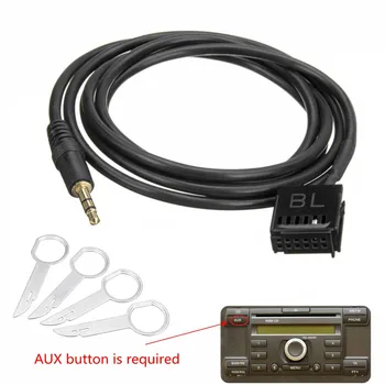 3,5 mm 6000CD AUX Vstup Adaptér Kábel Jack Viesť MP3 Mobilného Telefónu Odstránenie Kľúčov pre Ford Mondeo Mk3 r.2003