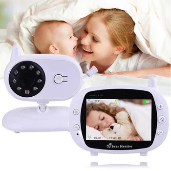 3,5 Palcový Bezdrôtový Video Baby Monitor Nočné Videnie Dieťa Spať Monitorovanie Digitálna Elektronická Detská Opatrovateľka Walkie Talkie Farba