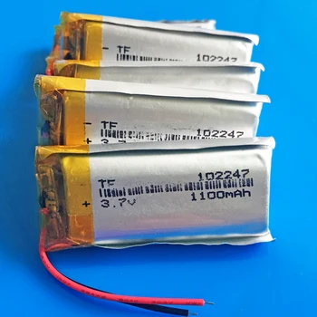 3,7 V 1100mAh 102247 li-po polymer lithium Nabíjateľná batéria pre MP3, GPS, PDA, DVD, bluetooth záznamník e-book fotoaparát power bank