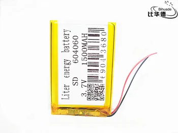 3,7 V 1500mAh 604060 Lithium Polymer Li-Po li ion Nabíjateľnú Batériu Lipo článkov Pre Bluetooth reproduktor PDA POS GPS palubného telefónu
