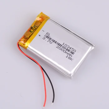3,7 V 2000mAh 103450 Lipo batérie Nabíjateľná Lítium-Polymérová ion Batéria Pre GPS Sledovanie Bezdrôtových Zariadení Hry Hráč