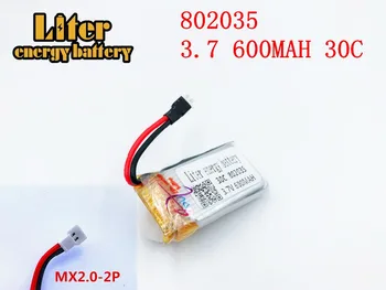 3.7 V, 600mAH 802035 30C polymer lithium Lion batérie li-po RC batérie pre Bezpilotné lietadlá batérie