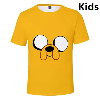3, Do 14 rokov, deti t tričko Dobrodružstvo Čas Finn A Jake Psa Tváre, t-shirt chlapcov dievčatá kawaii cartoon tričko Deti oblečenie