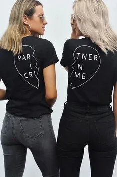 3 Farebné Módne Partner roztomilý t-tričko Priateľmi zábavné Top Najlepší Priateľ Košele ies Top Sestry Darčeky pre Priateľov Teens tshirts