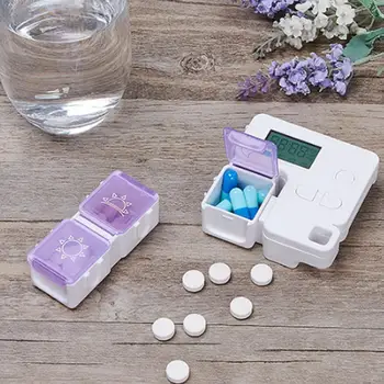 3 Grid Pohodlné Pilulku Box Smart Pripomienka Hermetické Medicíny Dávkovač Časovač Budík Tabletky Organizátor Tabletky Drog Kontajner