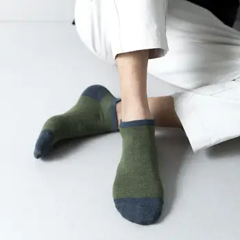 3 Páry/Veľa Bavlnené Ponožky pánske jednofarebné Módne Muž Loď Ponožky Plytké Úst Absorbovať Pot Človeka Krátke Ponožky Jar, Jeseň