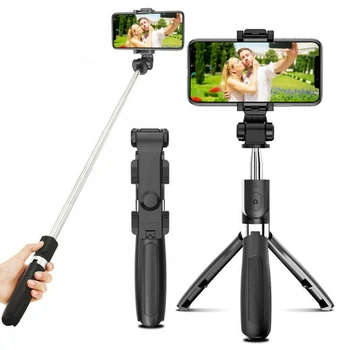 3 v 1 Bezdrôtový Selfie Stick Statív Výsuvné Teleskopické Telefón Stojan + Diaľkové Black/White GDeals