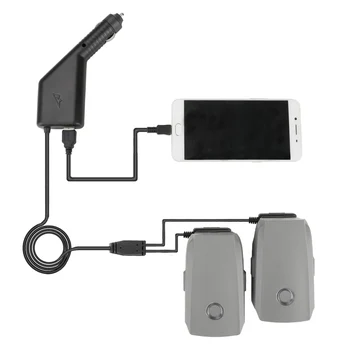3 v 1 Duálny Nabíjačka s USB Nabíjačka do Auta pre DJI MAVIC 2 PRO & ZOOM Drone Batéria&Diaľkový ovládač Drone Príslušenstvo