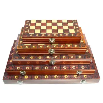 3-v-1 Šach Magnetické Backgammon Dáma Nastaviť Skladacia Doska Hry Detí Vianočný darček k Narodeninám Hra Začiatočník