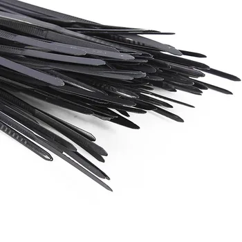 3 x 100ks/vrecko Čierny nylon zväzkovače 3X200MM Self-locking Plastové Kábel Zips Siete Drôtené káblové zväzky