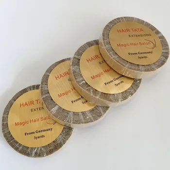 3 yardy TATA predlžovanie vlasov pásky Dvojité bočné lepiacu pásku, predlžovanie vlasov podporu pásky na pásku vlasy šírka 0,8 cm/1.0 cm