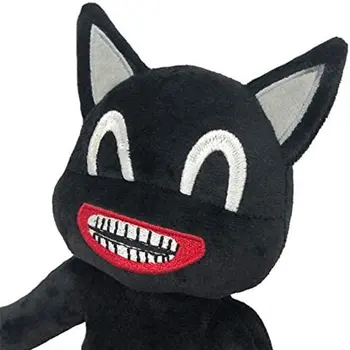 30*20 cm Anime Siréna Hlavu Plyšové Hračky Cartoon Sirenhead Vypchaté Zvieratá Bábika Horor Black Cat Peluches Hračky pre Deti Vianočný Darček