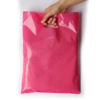 30*40 cm Vlastné tlač plastové vrecia na balenie darčekové tašky na nákupy odev rukoväť dopravcu logo značky navrhnutý tak, PE tašky Veľkoobchod