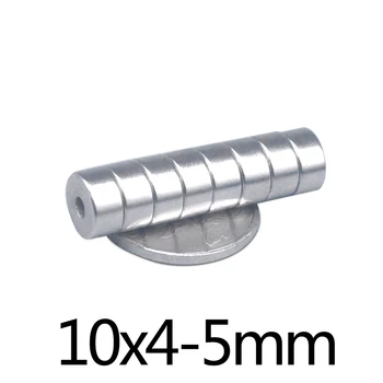 30/50/100KS Trvalé NdFeB Magnety 10x4 mm Otvor 5 mm Kolo Zápustnými Neodýmu, Magnetické Magnet 10*4-5mm