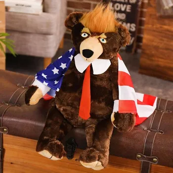 30/60cm Donald Trump Medveď Plyšové Hračky Nové Cool USA Prezident Medveď Zber Bábiky hračky Darček Pre Deti Chlapec Donald Trump Medveď