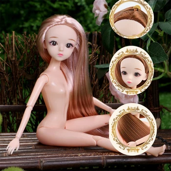 30 CM BJD Bábika Krásna Princezná Bábika Telo Bábiky, Príslušenstvo 3D Oči 11 Kĺby Pohyblivé Nahé Telo DIY Vlasy Bábiky Hračky pre Dievčatá