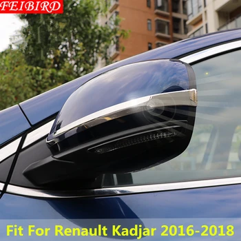 304 Nerezovej Ocele Auto Styling Bočné Spätné Zrkadlo Pásy Kryt Dekorácie Trim 1 Pár Pre Renault Kadjar 2016 2017 2018