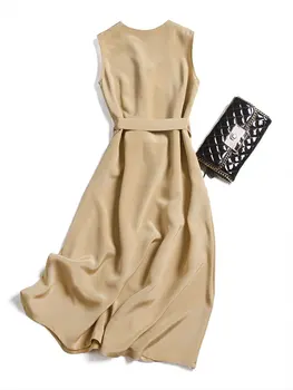 30mmm Ťažké Hodvábne Šaty Žien 2020 Nové Jeseň Originálny Dizajn dámske Hodvábne Šaty