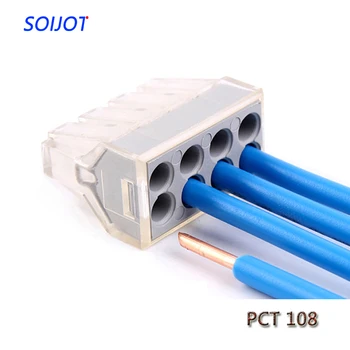 30PCS/50PCS SJ-102 104 106 108 budova drôt svorkovnica konektor 2Pin 4Pin 6Pin 8Pinwire konektor 0.75-2.5mm2