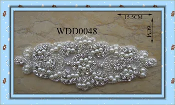 (30pcs) Pearl drahokamu nášivka ručné korálkové šitie žehlička na šaty odev WDD0048