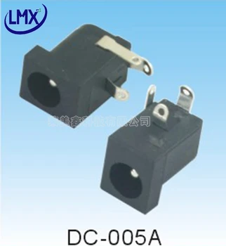 30pcs/veľa DC005A DIP 6.4*2,0 mm všeobecné DC konektor pre PCB montáž žena 3PIN DC-005A konektor napájania