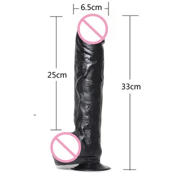 33*6,5 cm Obrie Obrovské Dildo Super Veľký Penis S Prísavkou Análny Zadok Plug Veľké Dong Realistický Penis Sexuálne Hračky Pre Ženy