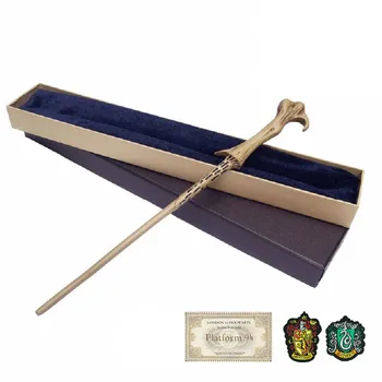 35-42cm Kovové Jadro Čarovná Palička 20 Druhov Cosplay Dumbledore Voldemort Malfoy Snape Wands Hračky Lístok Odznak Ako Dar