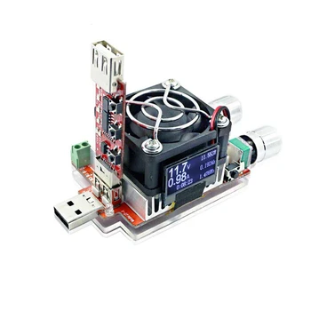 35W Konštantný Prúd Dvojitý Nastaviteľný Elektronický Naloženie S QC2.0/3.0 Spustenie Rýchle Napätie USB Tester Voltmeter Starnutia Absolutórium
