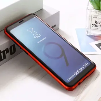 360 Plný Magnetické puzdro Pre Samsung Galaxy Note 10 Pro S10 5G S20 Plus Coque A51 A71 A90 A50 A70 A80 Kovový Nárazník S9 Sklenené Prípade